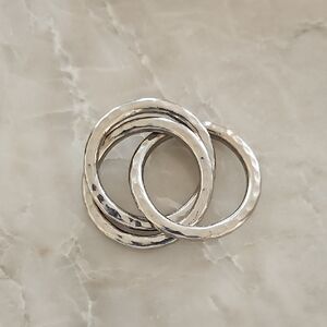 Silver Interlocking Napkin Rings X 14
